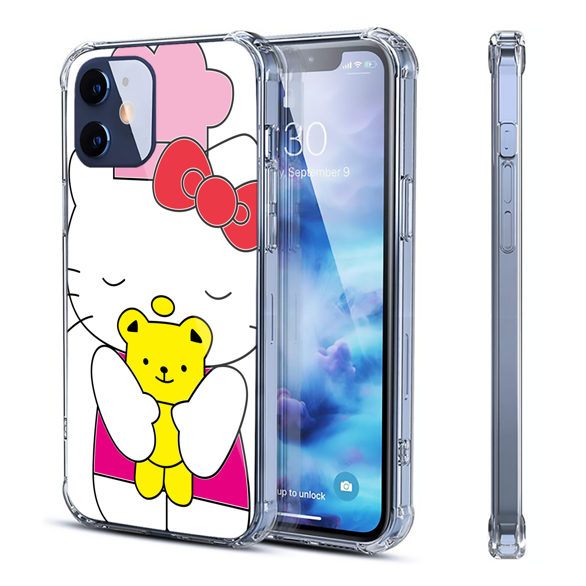 （画像用） Hello Kitty ハローキティ 【iPhone 12シリーズ対応】透明スマホケース（クリアソフトケース）